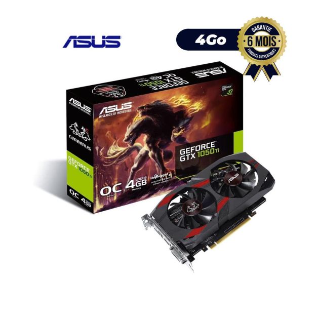 Asus GeForce GTX 1050 Ti CERBERUS O4G PCI-Express Graphics Card