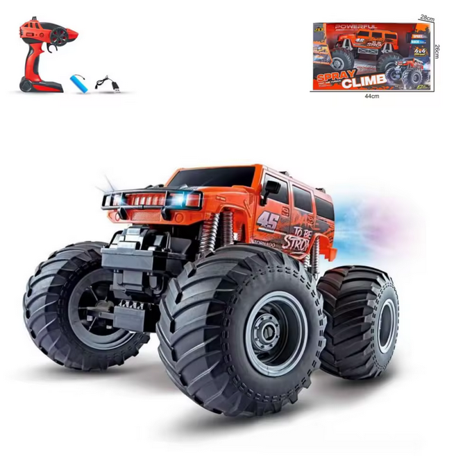 2.4G 4WD tout-terrain télécommande camions jouets électrique 1/10 RC voiture avec lumières de pulvérisation escalade voiture garçons jouets pour enfants