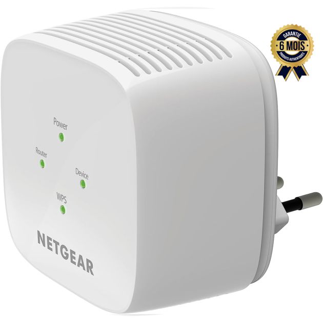 Répéteur WiFi puissant double bande - 1,2 Gbit/s - Netgear ‎AC1200 (EX6110)
