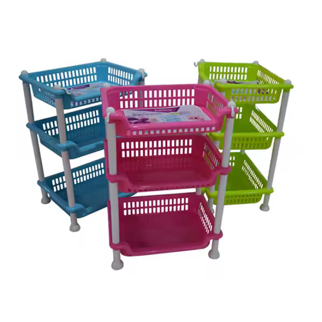 Étagères d'angle de rangement en plastique, accessoires de cuisine, 1 pièce, à 3 niveaux