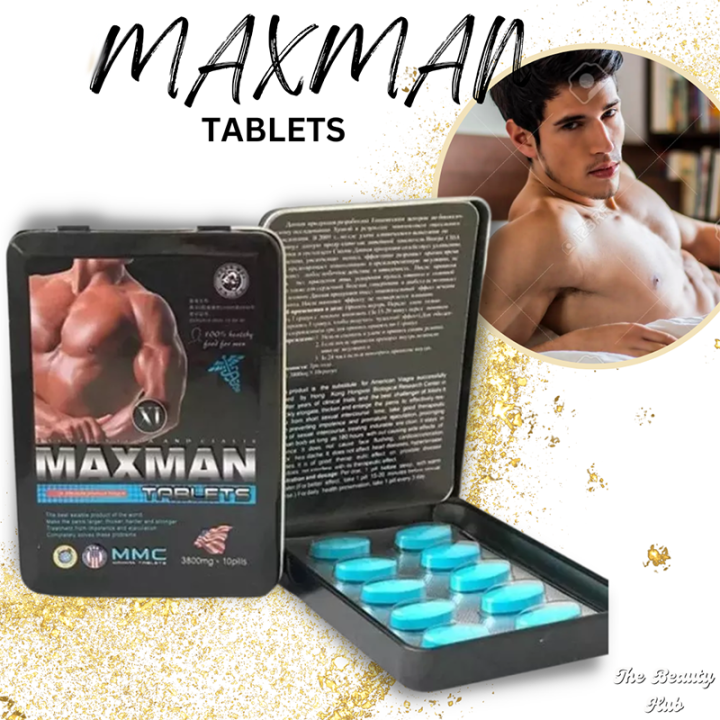 MAXMAN Herbal Tablets Original 100% Penis Enlargement Pill.  It's works by improving blood flow to the penis thus increasing the size, ;last longer and hence more satisfaction