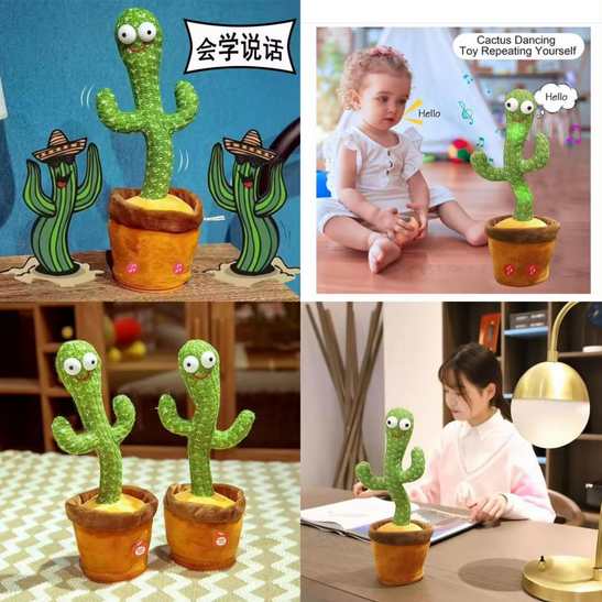 Jouets en peluche chantant Cadeaux pour enfants Drôle Électronique Danse secouer Cactus Jouets en peluche