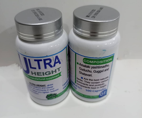 ULTRA HEIGHT Hormones de croissance, Herbal Capsule boosts natural process of height growth and development of the body. ULTRA HEIGHT stimule l'hormone de croissance humaine qui aide à