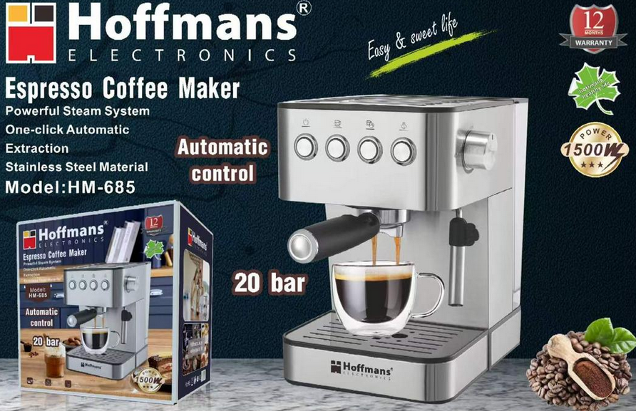 Machine à café mécanique 15 bar en acier inoxydable cafetière espresso italienne avec mousseur vapeur