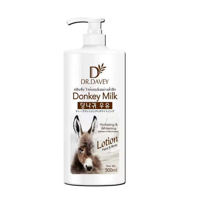 Lait corporel hydratant et blanchissant au lait d'ânesse pour peaux sèches lissant