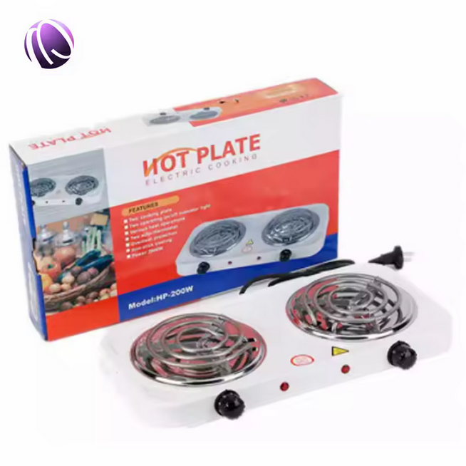 Double brûleur 2 spiral coil acheter haute qualité Durable en utilisant diverses plaques chauffantes cuisinière électrique