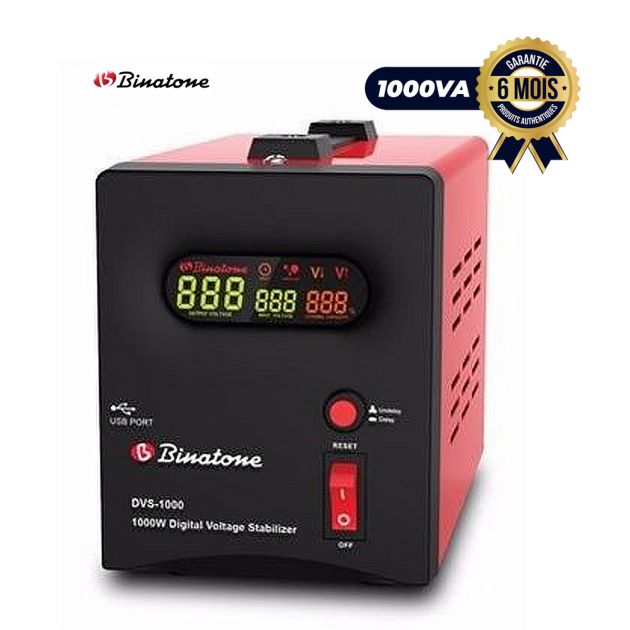 Régulateur de tension Binatone DVS- 1000 - 1000VA - Garantie 6 mois