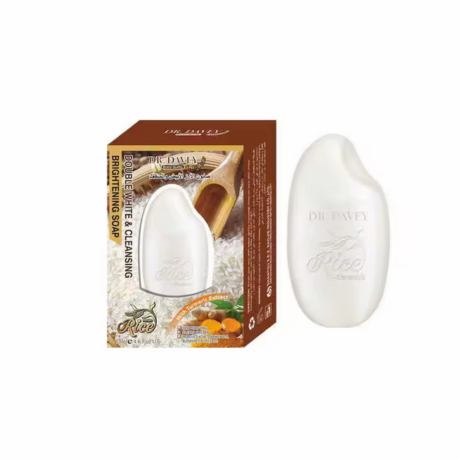 DR.DAVEY Savon Visage Blanchissant Éclaircissant Savon au Lait de Riz