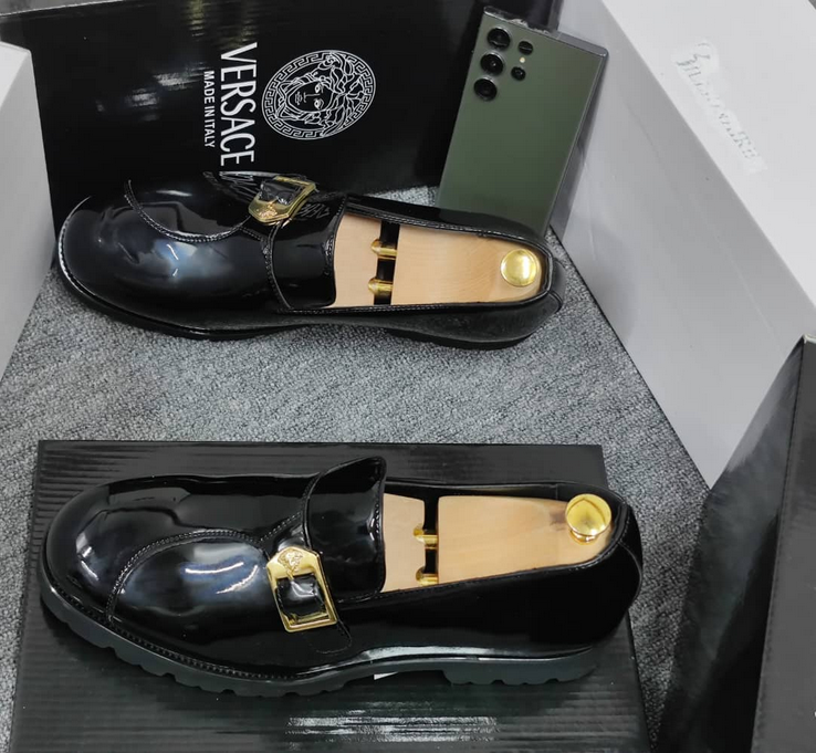 Chaussure formelle en cuir poli brillant pointure: 40@46