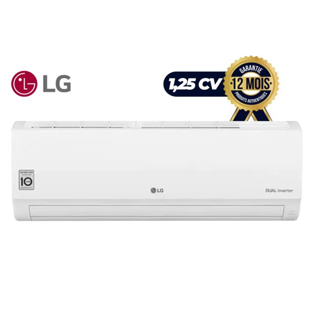 Climatiseur DUAL Inverter - LG - 70% d'économie d'énergie - 1.25CV - S4-Q09WAQAL - blanc