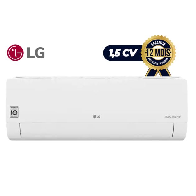 Climatiseur LG - DUALCOOL Inverter - 70% d'économie d'énergie - S4-Q12JA3QJ - 1.5CV - blanc