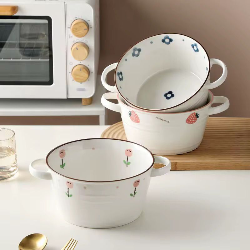 Bol en céramique à motifs floraux