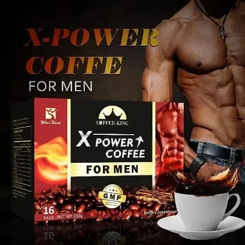 XPOWER COFFEE FOR MEN COFFEE KING Men Coffee Herbal coffee men's x-power max energy Maca black coffee for weak erection and cure sexual weakness