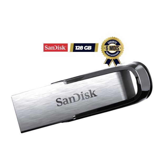 Clé USB SanDisk - 128 Go - Ultra Flair - USB 3.0 Flash Drive - 06 Mois