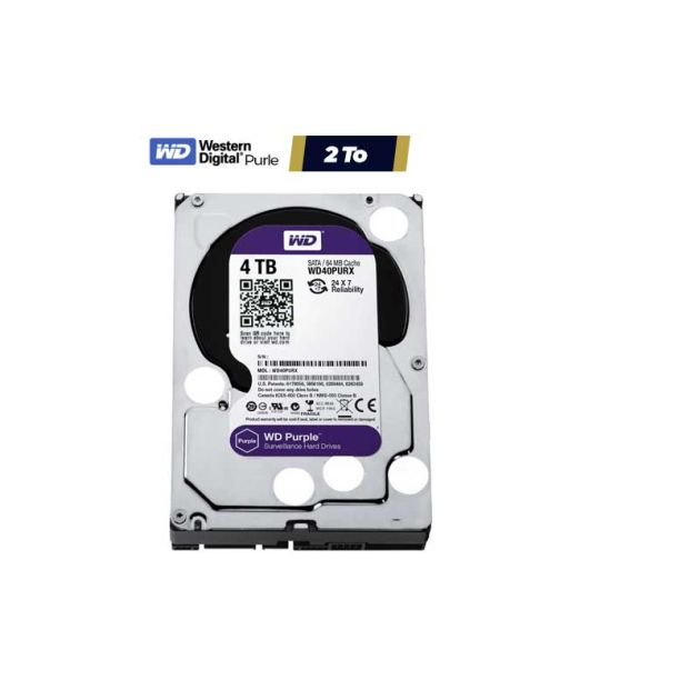 Disque dur surveillance numérique - 2To - Western Digital Purple