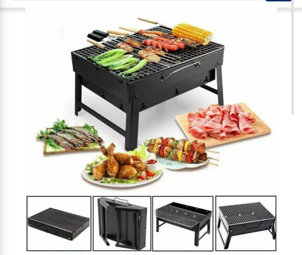 Barbecue pliable portable-Fumeur à charbon pliable pour le camping, le pique-nique et la cuisine en plein air