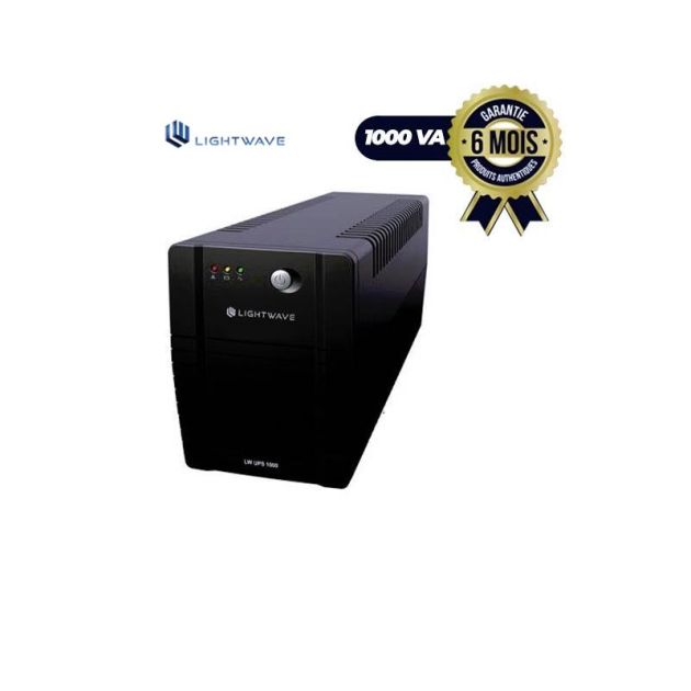 Onduleur LIGHTWAVE 1000VA- Noir - 6 mois garantie