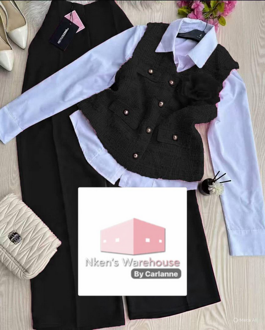 ensemble pour les femmes 2 pièces ensemble chemise gilet + Chaussure