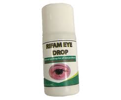 Rifam Eye Drop; an antibacterial and antifungal agent used in the treatment of cataracts, glaucoma, myopia, conjunctivitis and other eye problems
