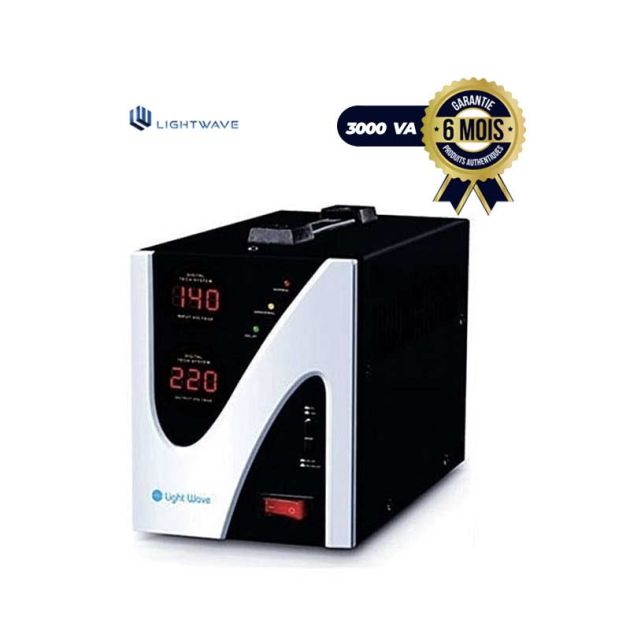 Régulateur de tension - LIGHTWAWE DAVRC5000VA - 5000 VA - Noir