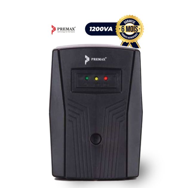 Onduleur Premax PM-UPS1200 - 1200 VA - AVR intégré - 6 Mois