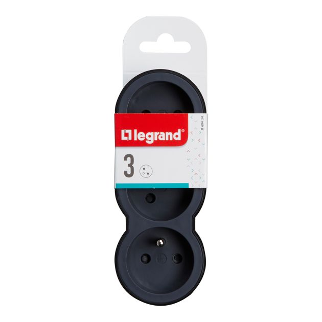Fiche triplite Legrand 049434 - 3 prises 2P+T frontales - 16A - 3680 W