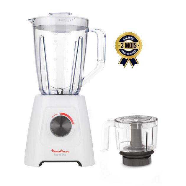 Blender/Mixeur Ice Crusher Blend Force - Moulinex - lm42x110 - 600 watts - 1,75 Litres + Hachoir X