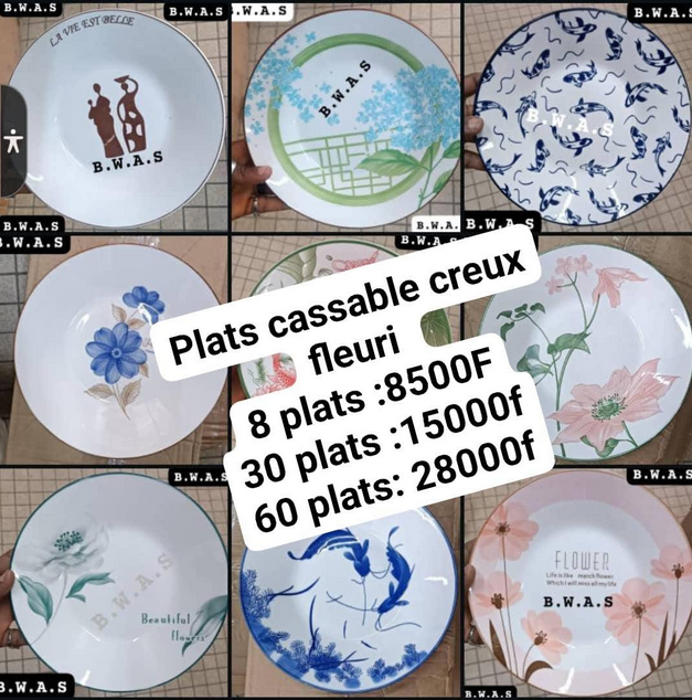 Vente en gros  céramique porcelaine motif vert rond service de table de luxe service de table vaisselle avec fleur