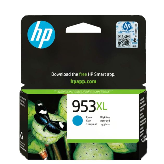 Cartouche d'encre cyan d'origine HP 953XL (F6U16AE)