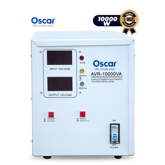 Regulateur de tension - OSCAR - 10000 VA - AVR - Garantie 6 Mois
