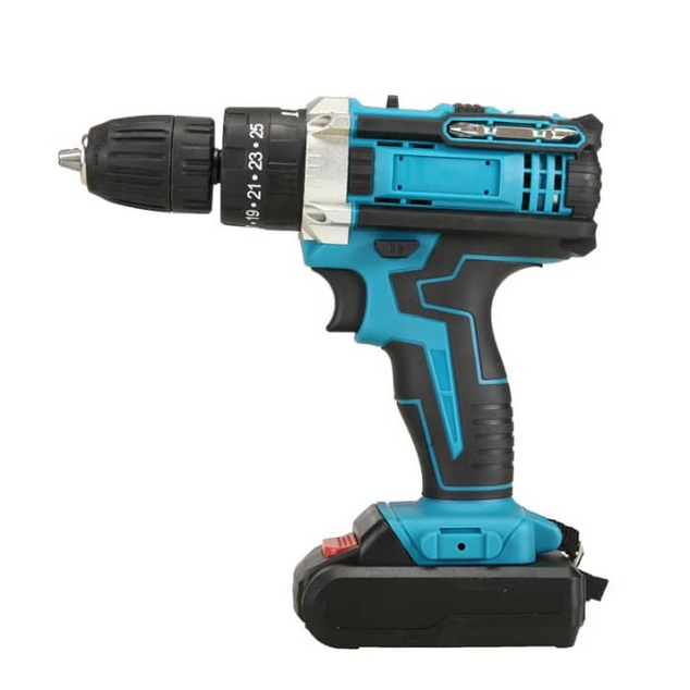 Perceuse à percussion multifonctionnelle rechargeable 21V Batterie au lithium Perceuse électrique portative