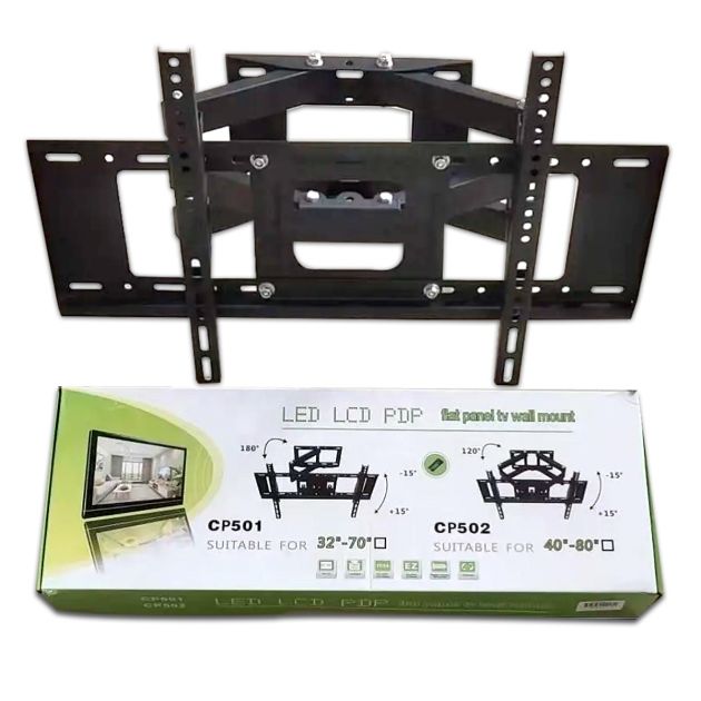 Support Mural TV Rotatif et Inclinable – 40 à 80 Pouces – Ultra Solide – Installation Facile