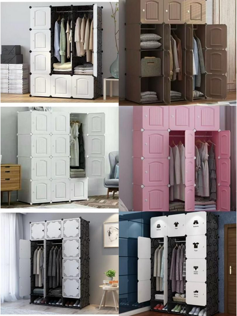 Armoire Organisateur pour Chiffons Bébé Boîte Meubles Placard Armoire Plastique Pliable et Empilable Pliable Maison