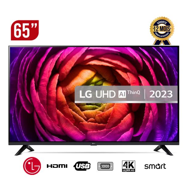 TV Smart LG UHD - 65 pouces - 65UR73006LA - α9 Gen6 - AI - 4K - 2023 - Garantie 12 mois