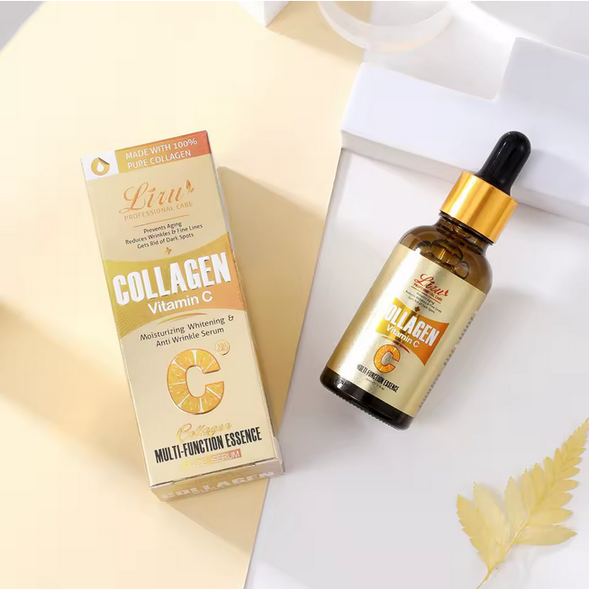 30ML Vente en gros Cosmétiques pour les soins de la peau Sérum pour le visage collagène hydratant et éclaircissant Vitamine C