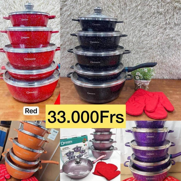 Offre Spéciale 12 pièces coulée sous pression en aluminium antiadhésif batterie de cuisine revêtement en marbre casserole casseroles cuisine usage domestique Logo personnalisé
