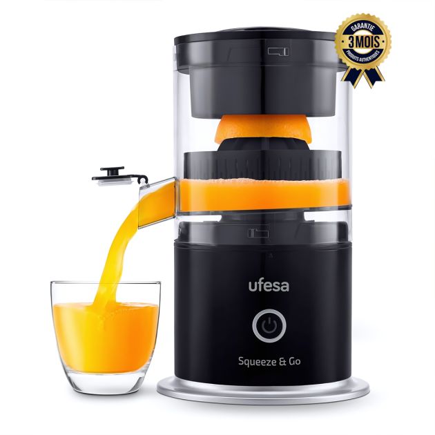Presse-agrumes portable et rechargeable USB type C - Press & Go - UFESA - UF71205623 - 45 watts - 220 ml - 1500 mAh