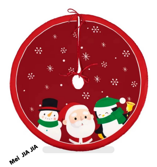 Décorations de fond d'arbre de Noël Jupe d'arbre tricotée en cerf de neige Décorations de Noël