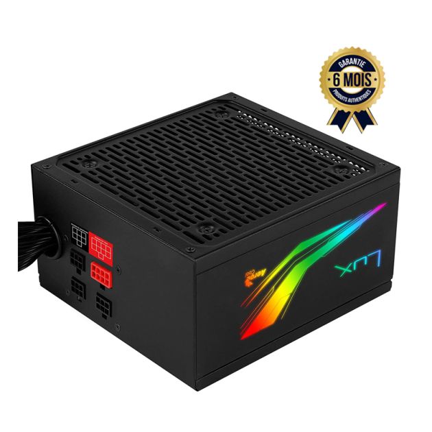 Alimentation PC - Aerocool - Lux RGB 750M - 750W Certifiée 80+ Bronze - Semi-Modulaire
