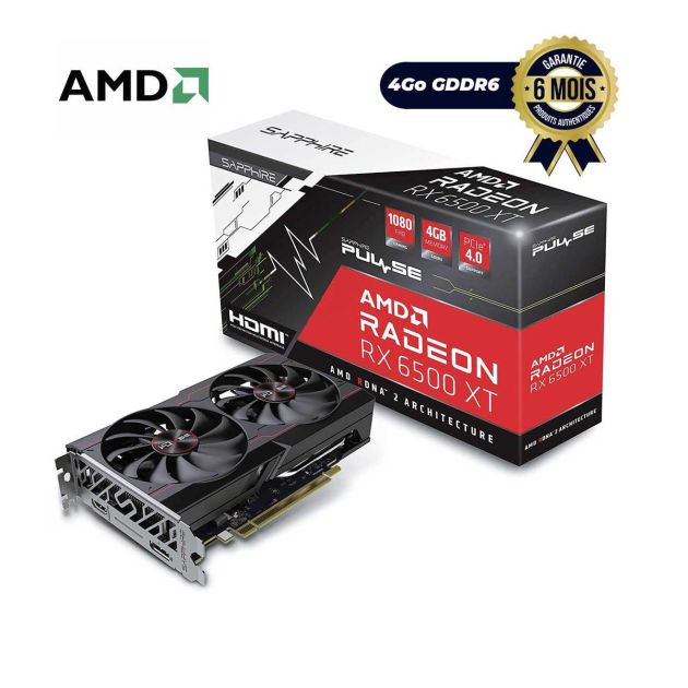 PCI-Express Graphics Card - Sapphire Pulse AMD Radeon RX 6500 XT