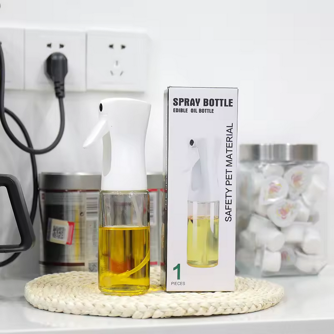 Offre Spéciale 200ml 220ml 300ml rechargeable vide bouteille de pulvérisation d'huile de pulvérisation de verre de qualité alimentaire pour barbecue friture salade rôtissage cuisine