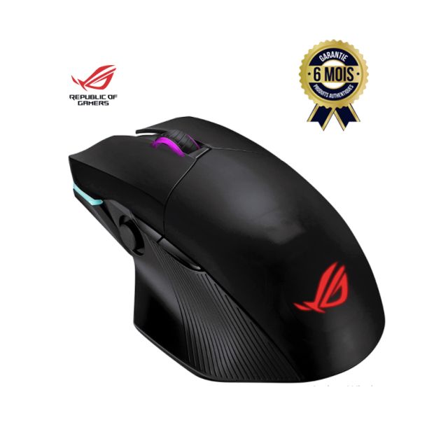 Souris Gamer sans fil - Asus ROG Chakram - résolution ajustable jusqu'à 16 000 dpi - 5 boutons programmables