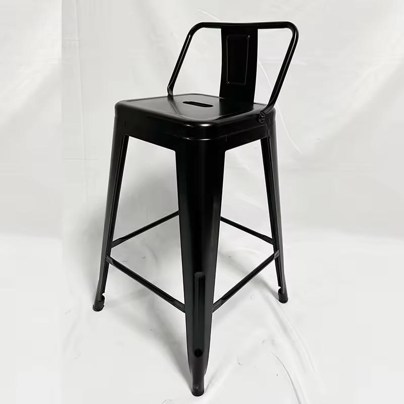 Tabouret de bar industriel noir