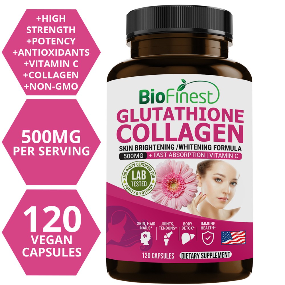 Clearich SUPER COLLAGEN - Gluta and Collagen Advanced Skin Brightening Anti aging, softgel supplement, Vitamin C Skin Care Brightening Collagen Glutathione Blanchiment Teint