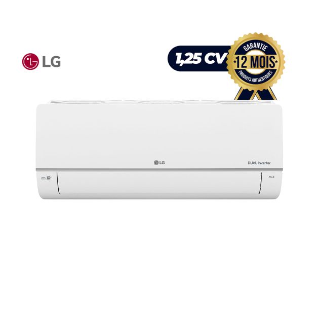 Climatiseur LG - DUALCOOL Inverter - Mosquito Away - 70% d'économie d'énergie - S4-Q09AA28B - 1,25CV - blanc
