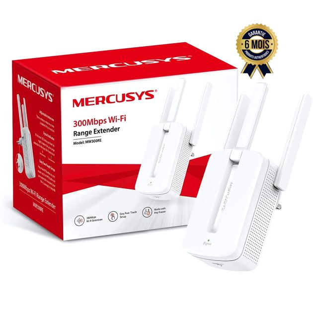 Répéteur de Signal Wi-Fi - Mercusys MW300RE N300 - 300 Mbps