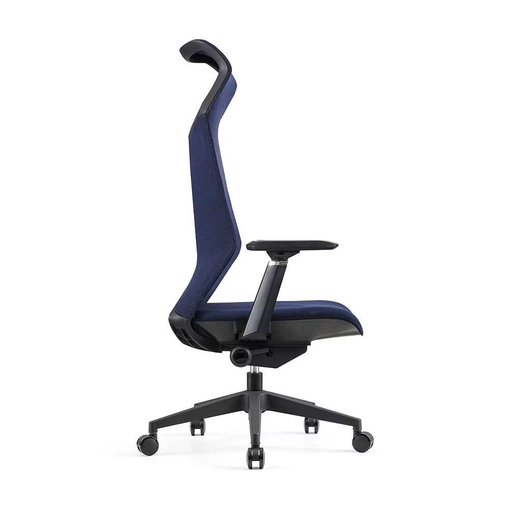 Chaise de bureau haute à dossier incurvé