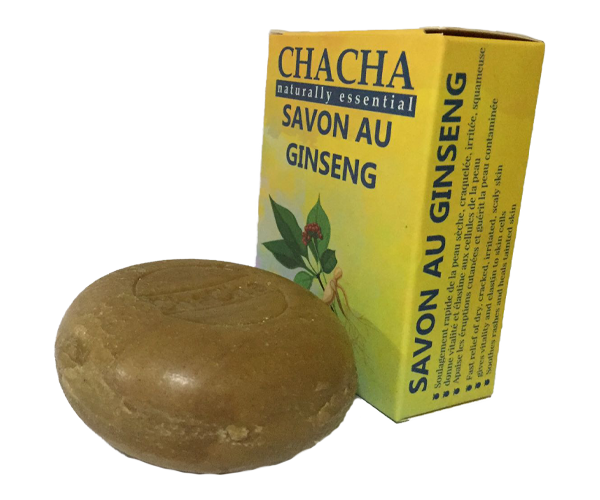 Cha Cha Savon Au Ginseng Soap Soulagement rapide de la peau seche, craquel�, irritee, squameuse, Apaise les �ruptions cutan�es et gu�rit la peau contamin� etc.